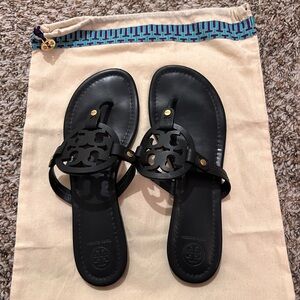 Tory Burch Black Leather Sandals